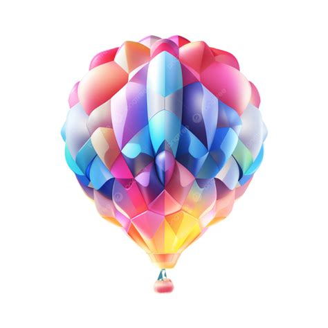 Hot Air Balloon 3d Colorful Glass Texture Transparent Items Colored Glass, 3d, Colorful, Glass ...