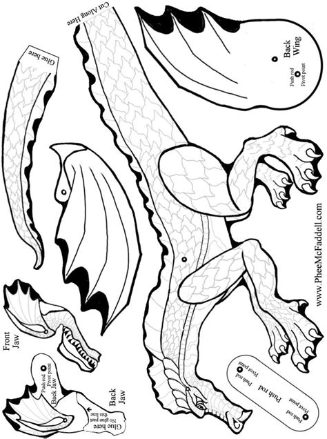 Dragon With Moving Jaw Coloring Page