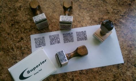 Custom QR Code Rubber Stamp #branding | Wood monogram, Custom, Event branding