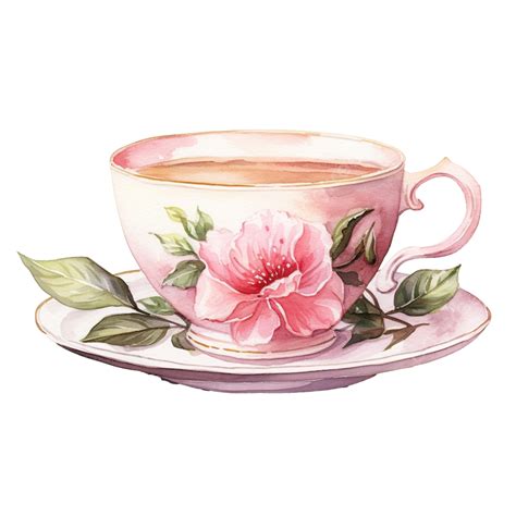 Watercolor Tea Cup Clip Art, Watercolor, Clip Art, Painted PNG ...