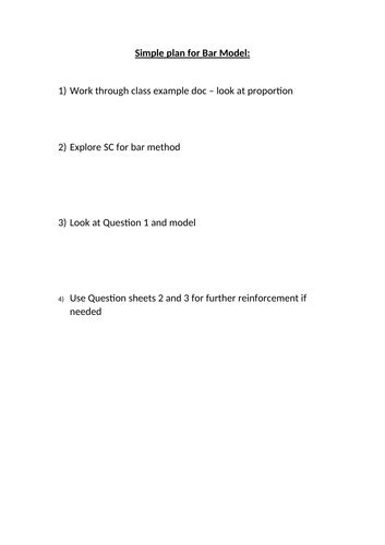 Bar model - Simple guide for fractions | Teaching Resources