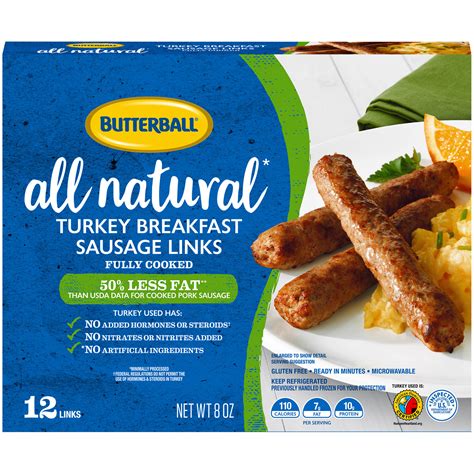 Butterball® All Natural Turkey Breakfast Sausage Links 8 oz. Box ...