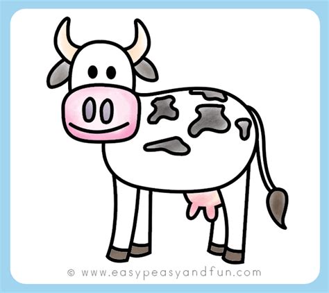 10+ Cow Easy Drawing PNG - Shiyuyem