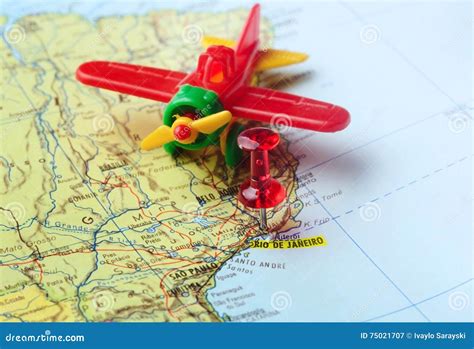 Map Pin of Rio De Janeiro Airport Stock Image - Image of brazil, close: 75021707