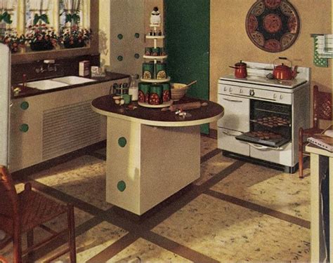 21 early 1940s interior designs by Hazel Del Brown of Armstrong Floors - Retro Renovation