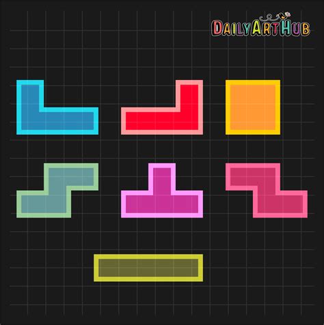 Retro Tetris Blocks Clip Art Set – Daily Art Hub – Free Clip Art Everyday