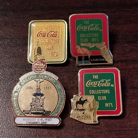 LOT OF 4 Coca-Cola Collectors Club International Lapel Pins $14.99 - PicClick