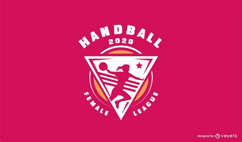Handball Female League Logo Template Vector Download