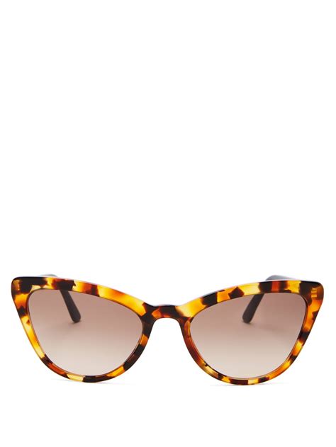 Prada - Cat-Eye Tortoiseshell-Acetate Sunglasses | ABOUT ICONS