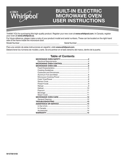 Microwave Use and Care | Manualzz