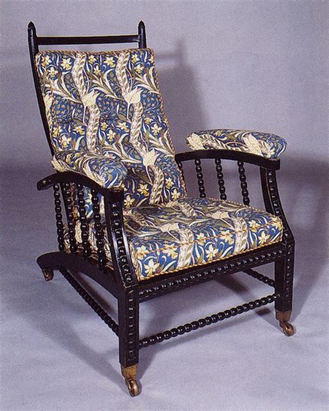 Morris Chair by William Morris & Co. in blue upholstery | Morris chair, Morris furniture ...