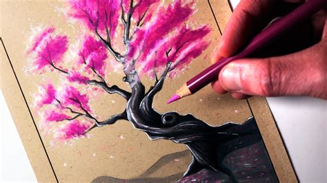 How to Draw a Cherry Tree - YouTube