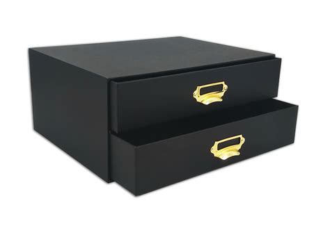 Pen+gear Black Gold 2 Drawer Storage Box - Walmart.com