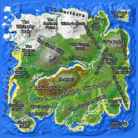 The Island map | Ark survival evolved bases, Ark survival evolved, Game ark survival evolved