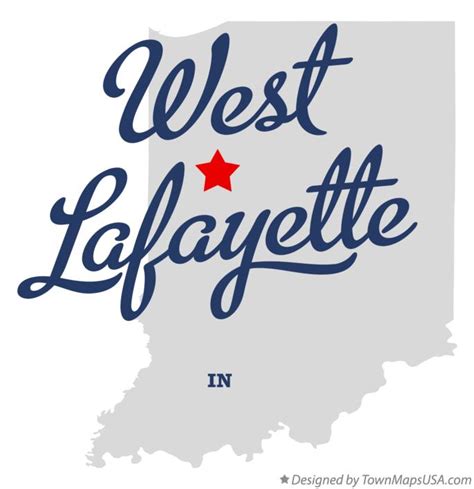 Map of West Lafayette, IN, Indiana