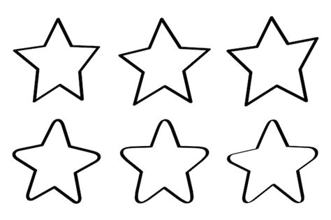 Star Outline Clipart Black And White