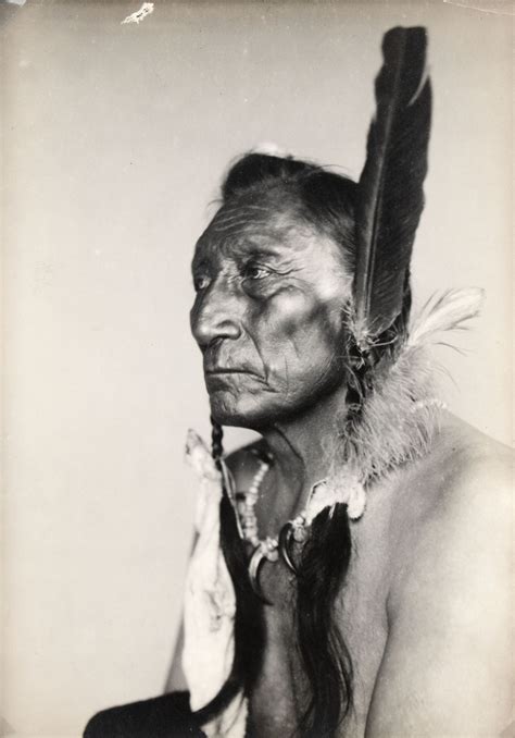 Curly Bear, Chief of the Piegan Blackfeet, bust portrait seated in profile - Native Americans ...