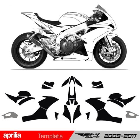 4moto® - Aprilia RSV4 Racing TTSL 09-17 - Template Schnittvorlage ...