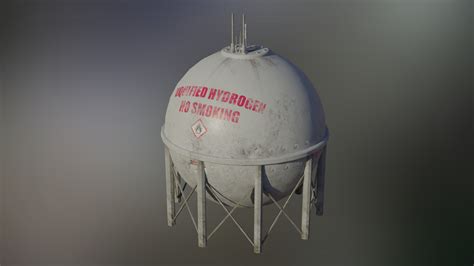 3D Liquid Hydrogen Spherical Storage Tank Model - TurboSquid 1806785