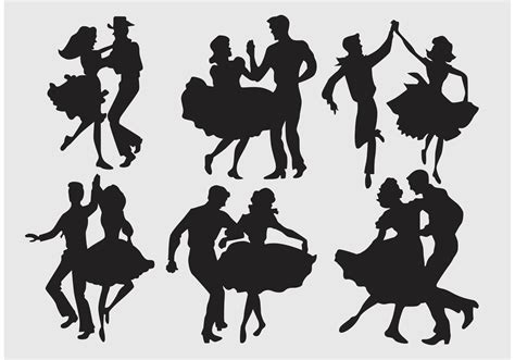 Silhouette Square Dancers 87650 Vector Art at Vecteezy