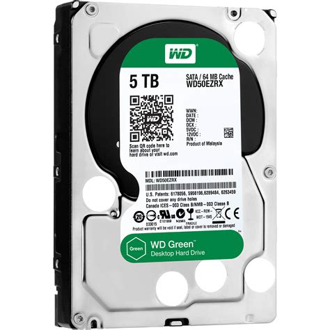 WD 5TB Green 3.5" OEM Internal Hard Drive WD50EZRX B&H Photo