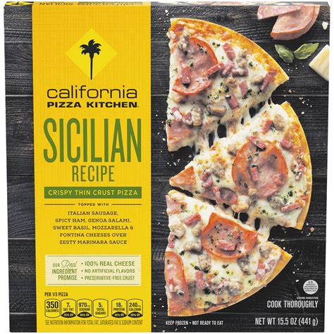 California Pizza Kitchen Crispy Thin Crust Sicilian Pizza 15.5oz Box ...