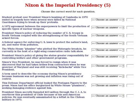 Nixon & the Imperial Presidency (5) Interactive for 10th - 12th Grade ...