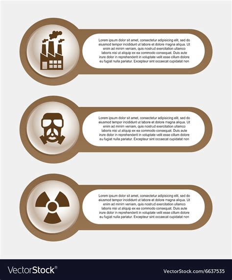 Pollution infographics design Royalty Free Vector Image