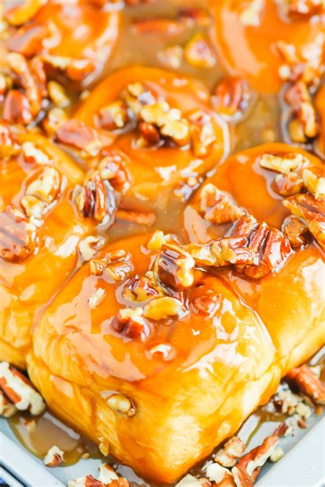 Caramel Sticky Buns are soft, sweet, and ready in just 30 minutes. Sweet rolls are topped with a ...