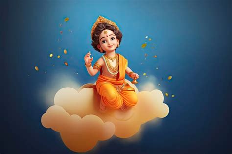 Premium AI Image | Janmashtami background