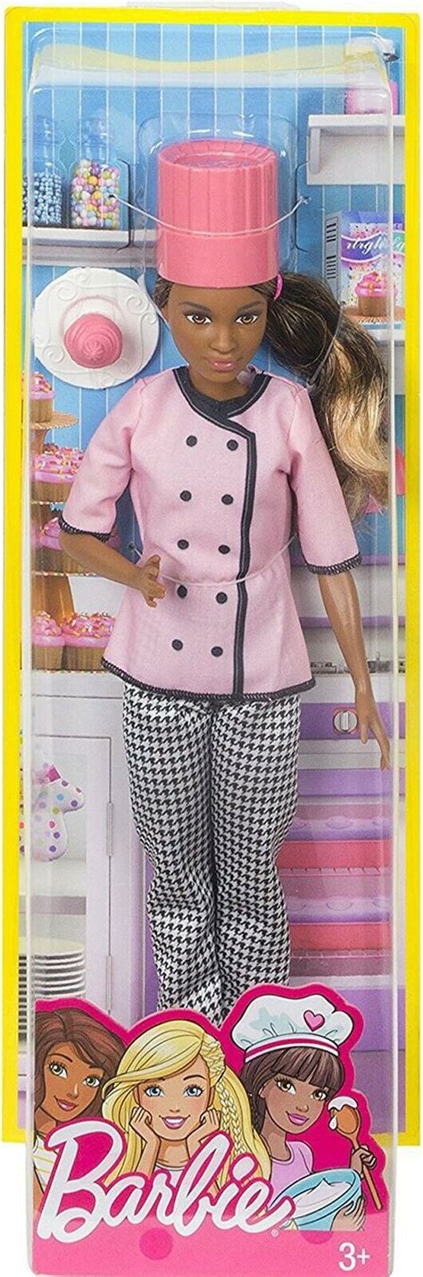 Barbie CAREERS I CAN BE CUPCAKE CHEF BARBIE Doll DVF54 AA Pink Chef's ...