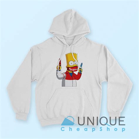 Gangsta Bart Simpson Supreme Hoodie Adult Size S to 3XL