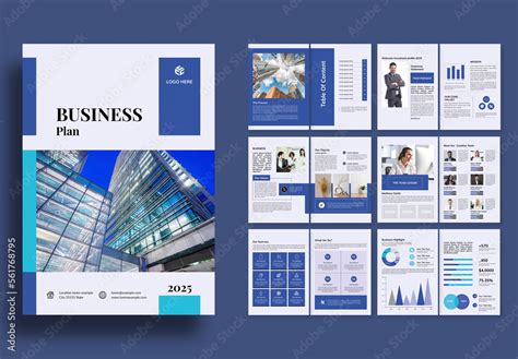 Business Plan Template Layout Stock Template | Adobe Stock