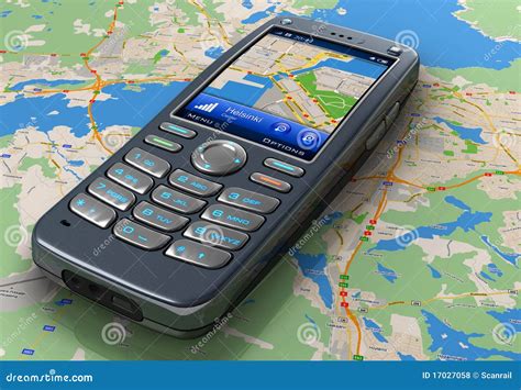 Mobile Phone With GPS Navigation Royalty Free Stock Photos - Image ...