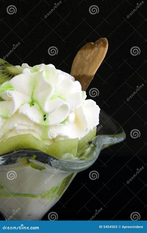 Kiwi ice cream stock image. Image of glass, brown, delicious - 5454503