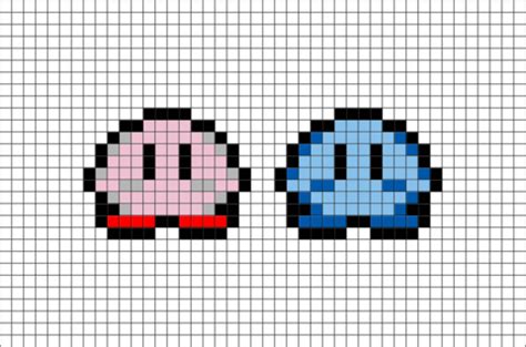 Kirby Pixel Art Easy Pixel Art, Pixel Art Grid, Pearler Bead Patterns ...