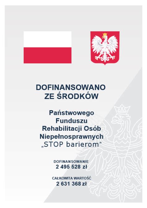 Projekt współfinansowany ze środków PFRON - Fundacja Promyczek Andrychów