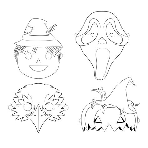 Coloring Pages Of Halloween Masks