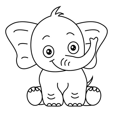 Premium Vector | Cute baby elephant clipart