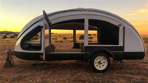 This travel camper trailer is amazing, and weighs less than 300 pounds