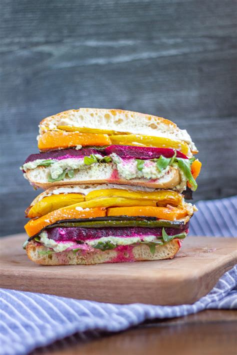 Rainbow Roasted Vegetable Sandwich - thekittchen