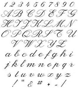 Old English Cursive Alphabet Chart