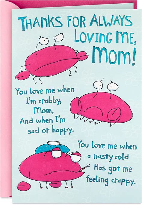 Amazon.com : Hallmark Birthday Card for Mom (Pop Up Crab) : Office Products