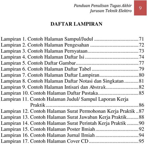 Detail Contoh Daftar Lampiran Laporan Pkl Koleksi Nomer 17