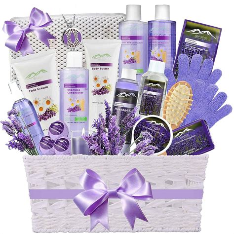 Aromatherapy Gift Spa Gift Basket - Lavender Spa Kit for Relaxation Gift! - Walmart.com ...