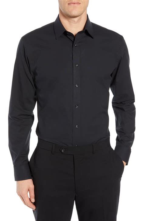 Nordstrom Men's Shop Tech-Smart Trim Fit Stretch Pinpoint Dress Shirt | Nordstrom