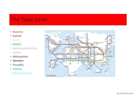 London transport - The Tube creative…: English ESL powerpoints