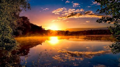 Autumn Sunrise Over Lake Wallpapers - Wallpaper Cave