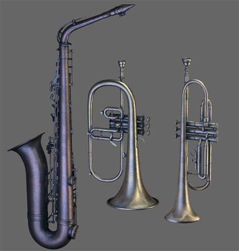 3D Wind Instruments 3 Saxophone - TurboSquid 1590777