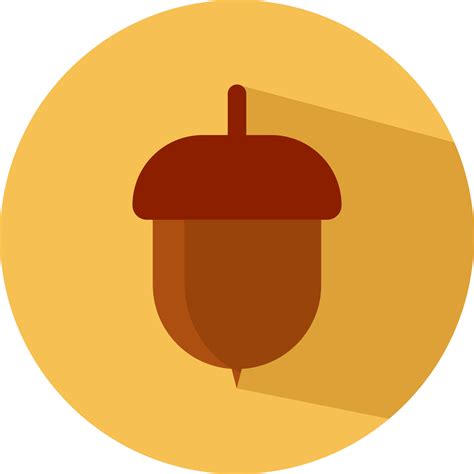 Brown acorn, illustration, vector on white background. 13859260 Vector ...